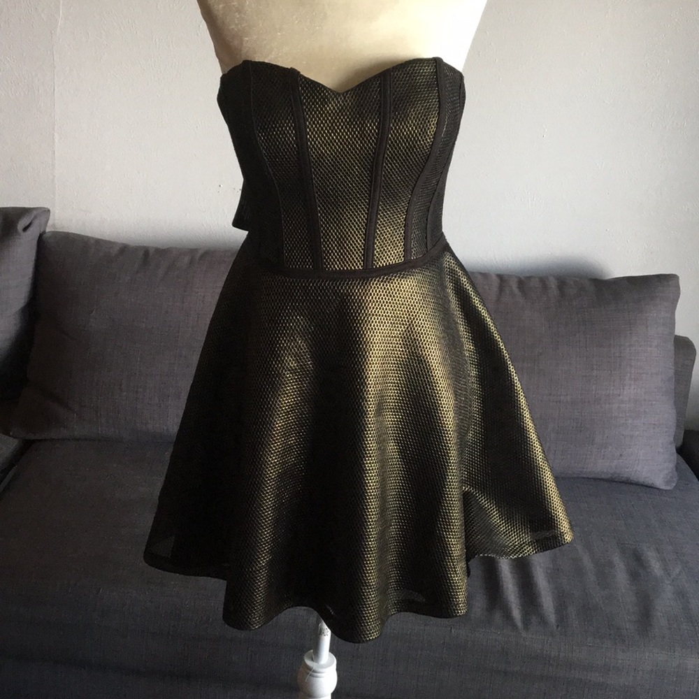 Bebe colette bonded mesh dress